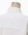 Floral Jacquard Cotton Oversized Shirt - white