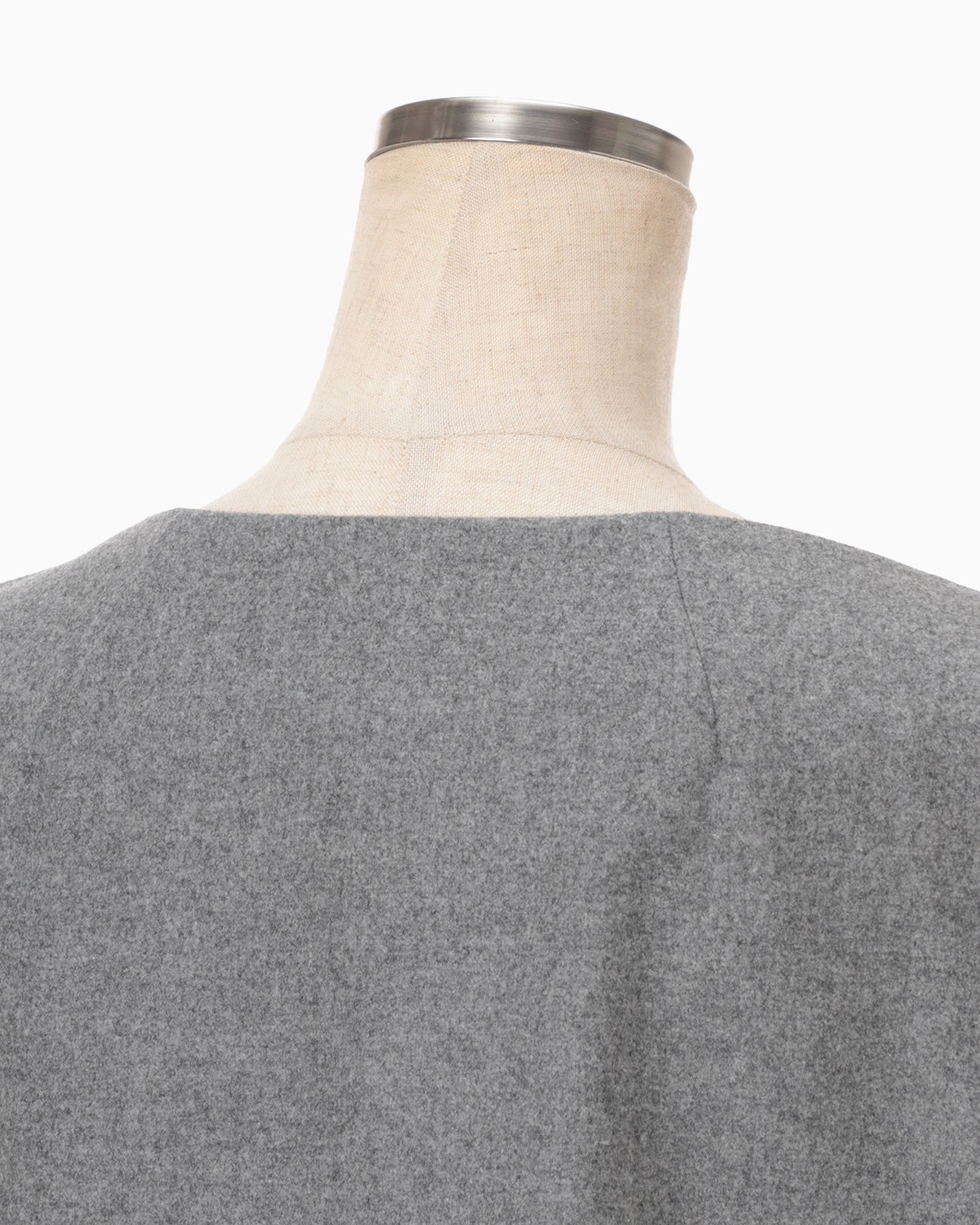 Wool Flannel Plunge Top - grey