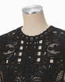 Cord Embroidery Vest - black