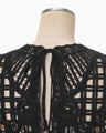 Cord Embroidery Vest - black