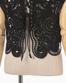 Cord Embroidery Vest - black