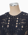 Cord Embroidery Vest - navy
