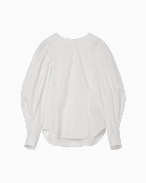 Cotton Lyocell Cropped Top - white