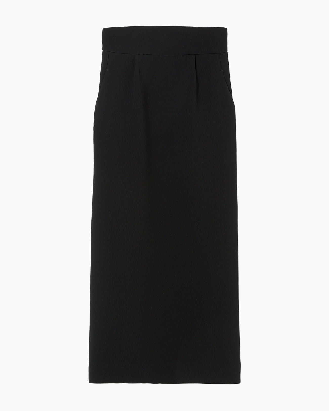 Acetate Polyester I-Line Skirt - black - Mame Kurogouchi