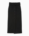 Organic Cotton Twill Fold-Over Waisted Skirt - black