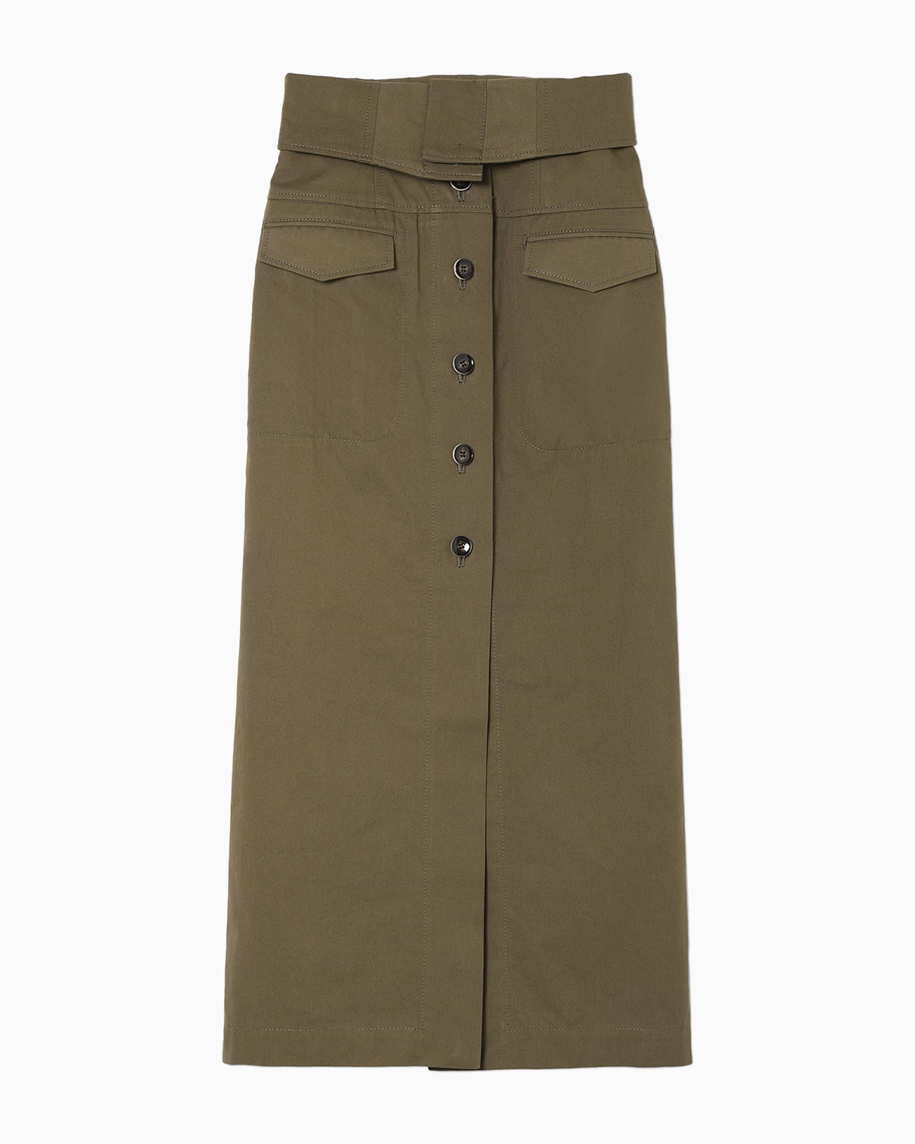 Mame Kurogouchi(マメ) Cotton Linen Twill Skirt - YAMAROKU