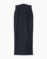 Wool Flannel I-Line Skirt - navy