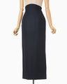 Wool Flannel I-Line Skirt - navy