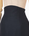 Wool Flannel I-Line Skirt - navy