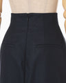 Wool Flannel I-Line Skirt - navy