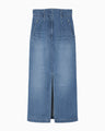 A-Line Denim Skirt - blue