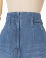 A-Line Denim Skirt - blue