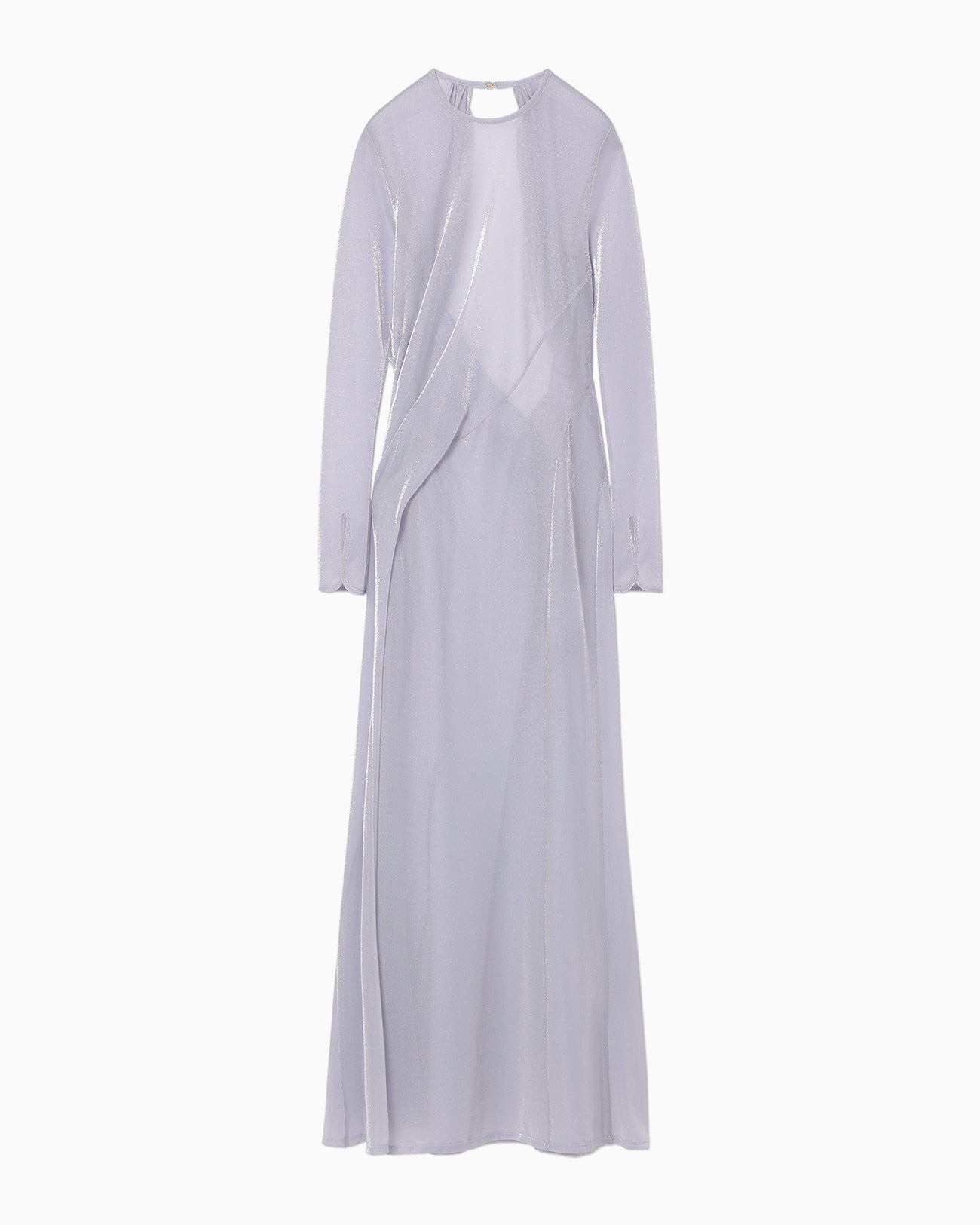 ワンピース Lame Jersey Classic Sheer Dress - purple Lame Jersey Classic Sheer Dress - purple