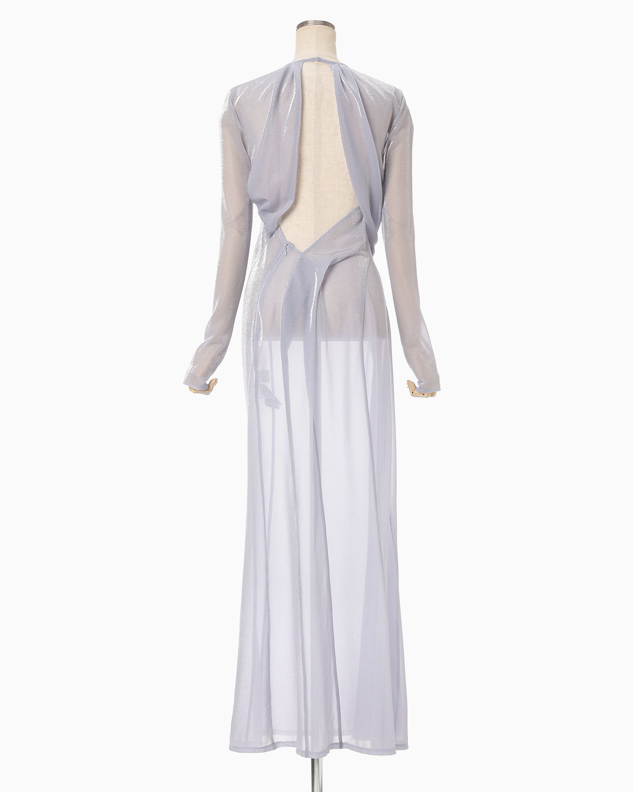 ワンピース Lame Jersey Classic Sheer Dress - purple Lame Jersey Classic Sheer Dress - purple