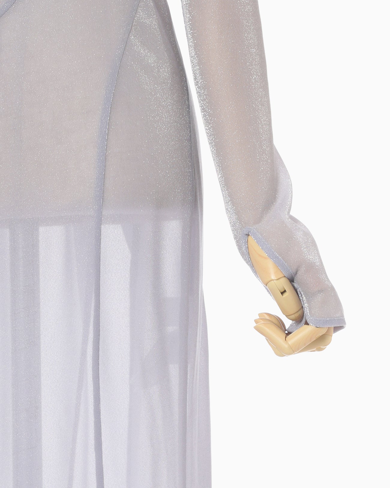 Lame Jersey Classic Sheer Dress - purple 