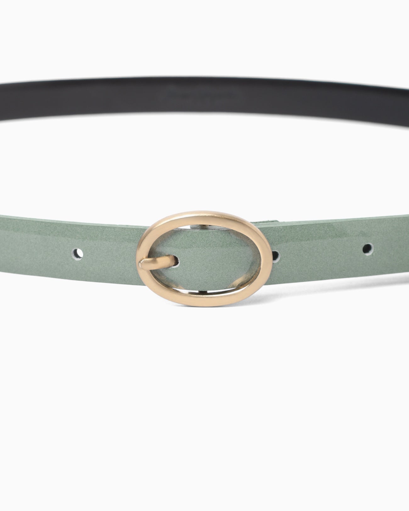 Cow Hide Leather Narrow Belt - black - Mame Kurogouchi