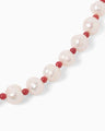 Organic motif Glass Necklace - white