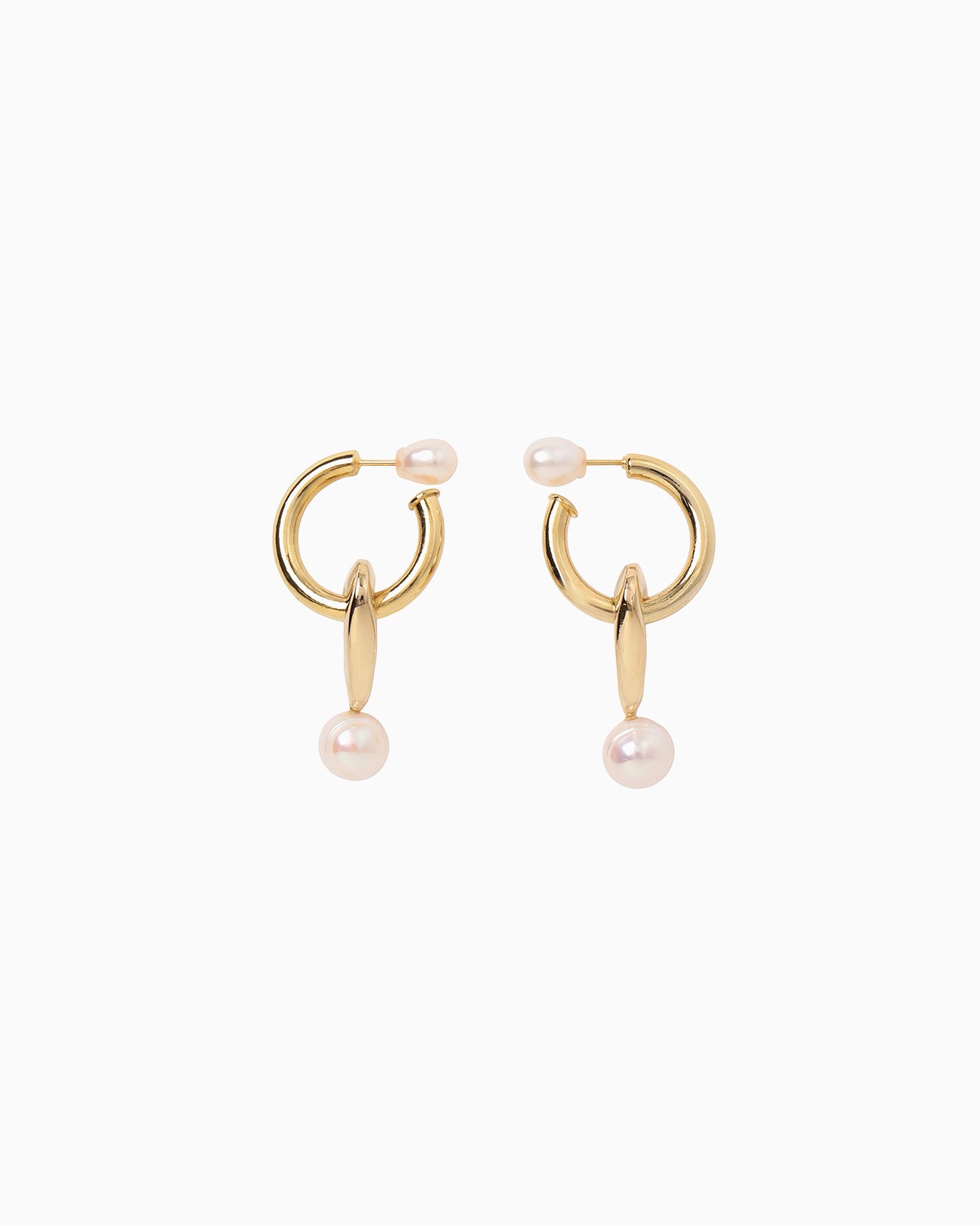 Freshwater Pearl Earrings - gold