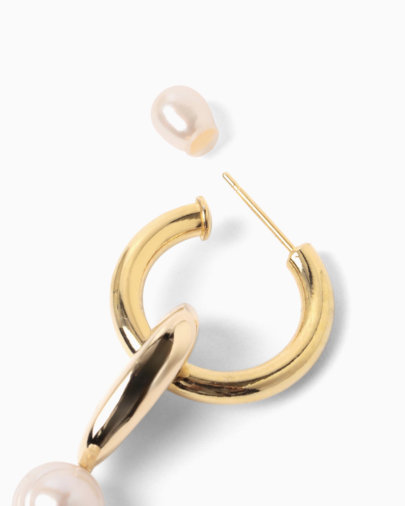 Freshwater Pearl Earrings - gold