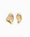 Organic motif Brass Earrings - gold