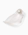 Organic motif Glass Earrings - clear