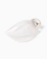 Organic motif Glass Earrings - clear