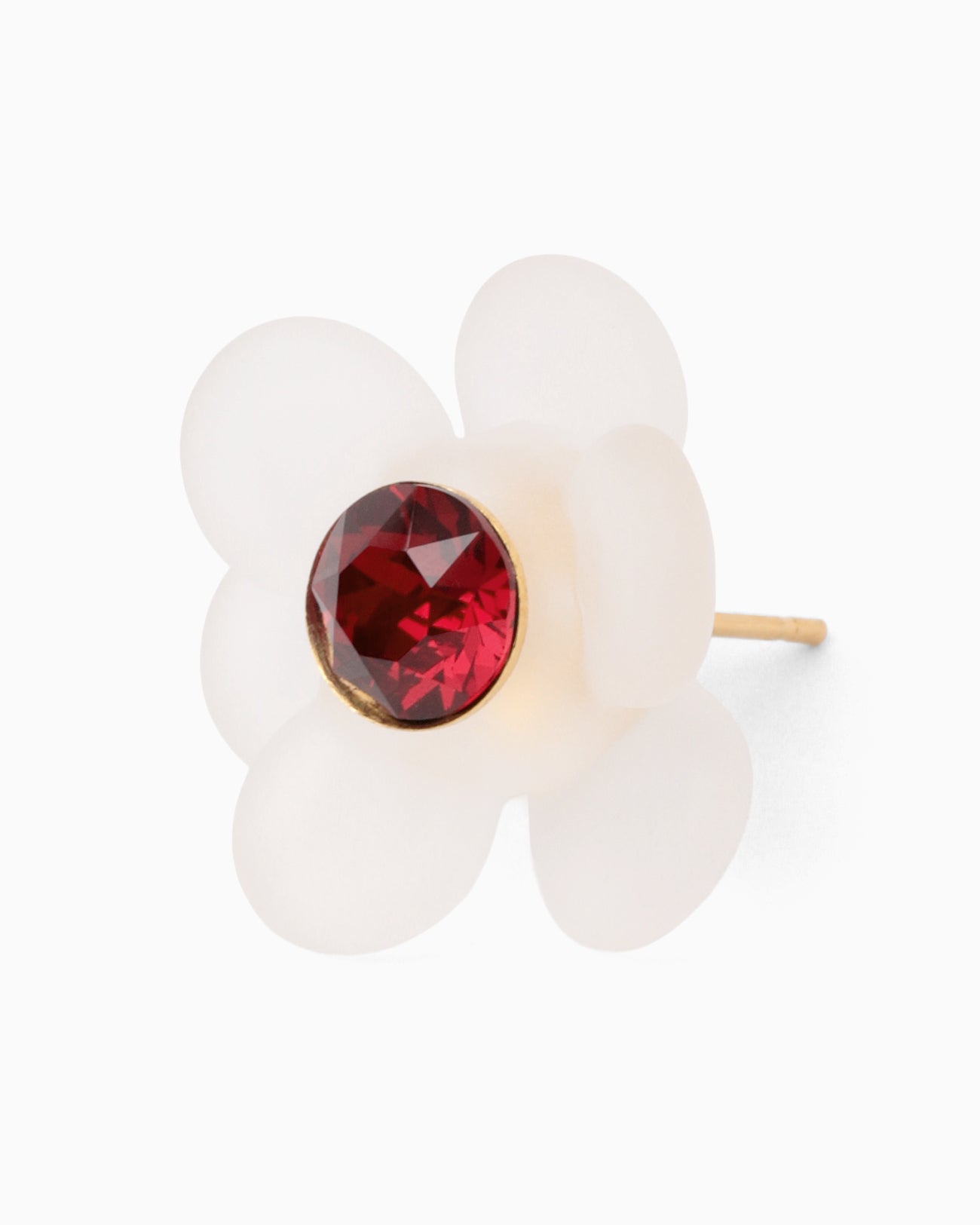 Floral Motif Earrings - clear