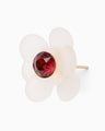 Floral Motif Earrings - clear