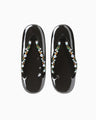 Hakimono Sekizuka Botanical Motif Embroidered Sandals - black