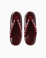 Hakimono Sekizuka Botanical Motif Embroidered Sandals - bordeaux