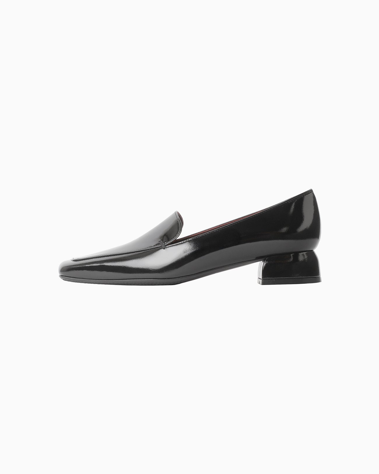 Cowhide Leather Loafers - black