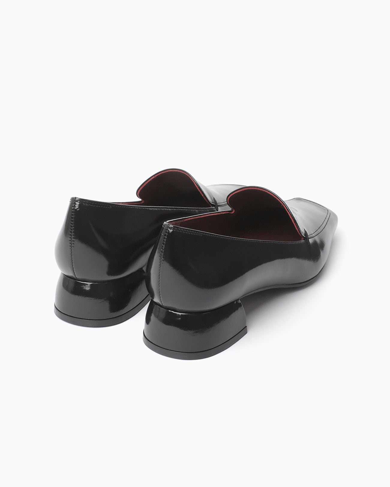 Cowhide Leather Loafers - black