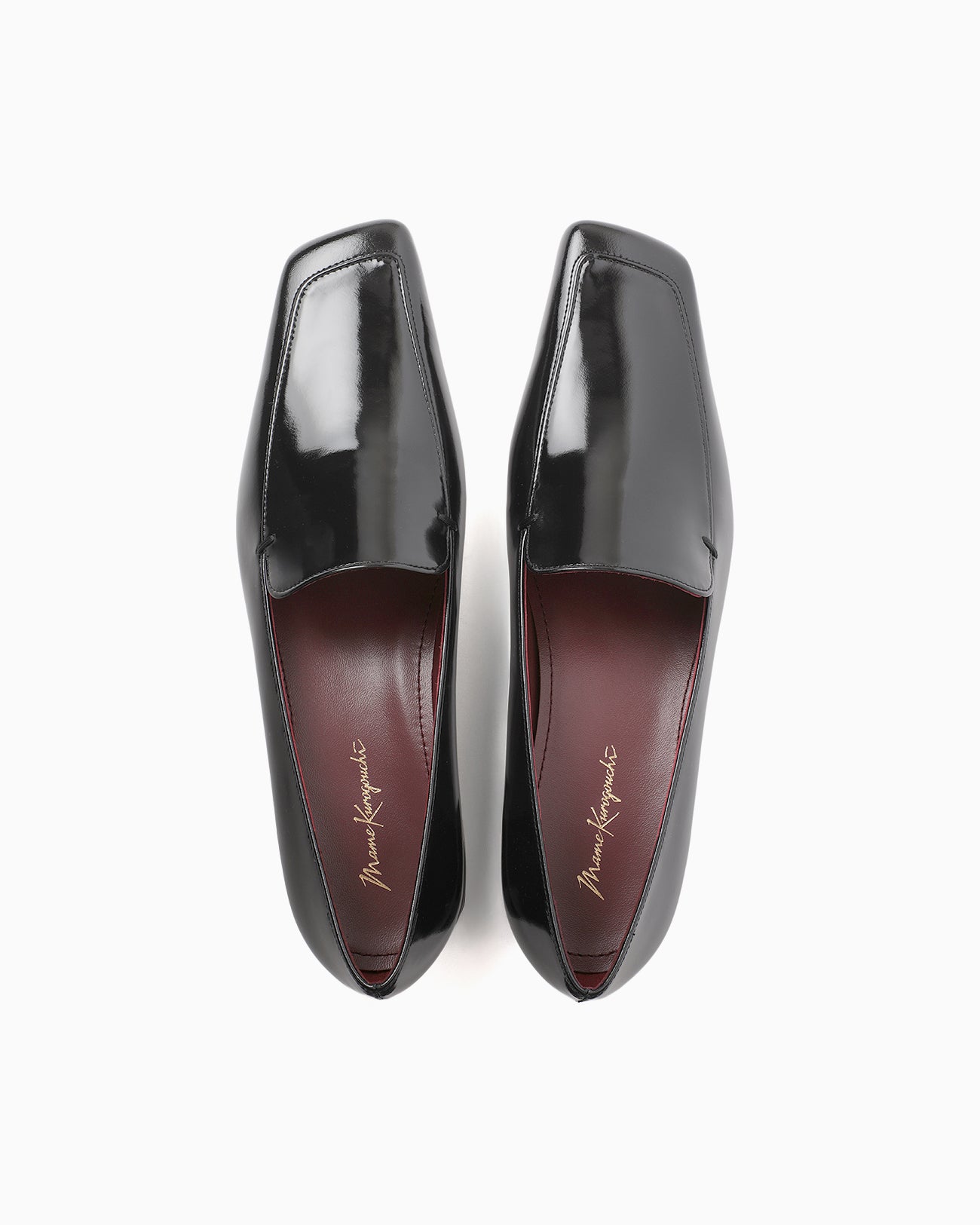 Cowhide Leather Loafers - black