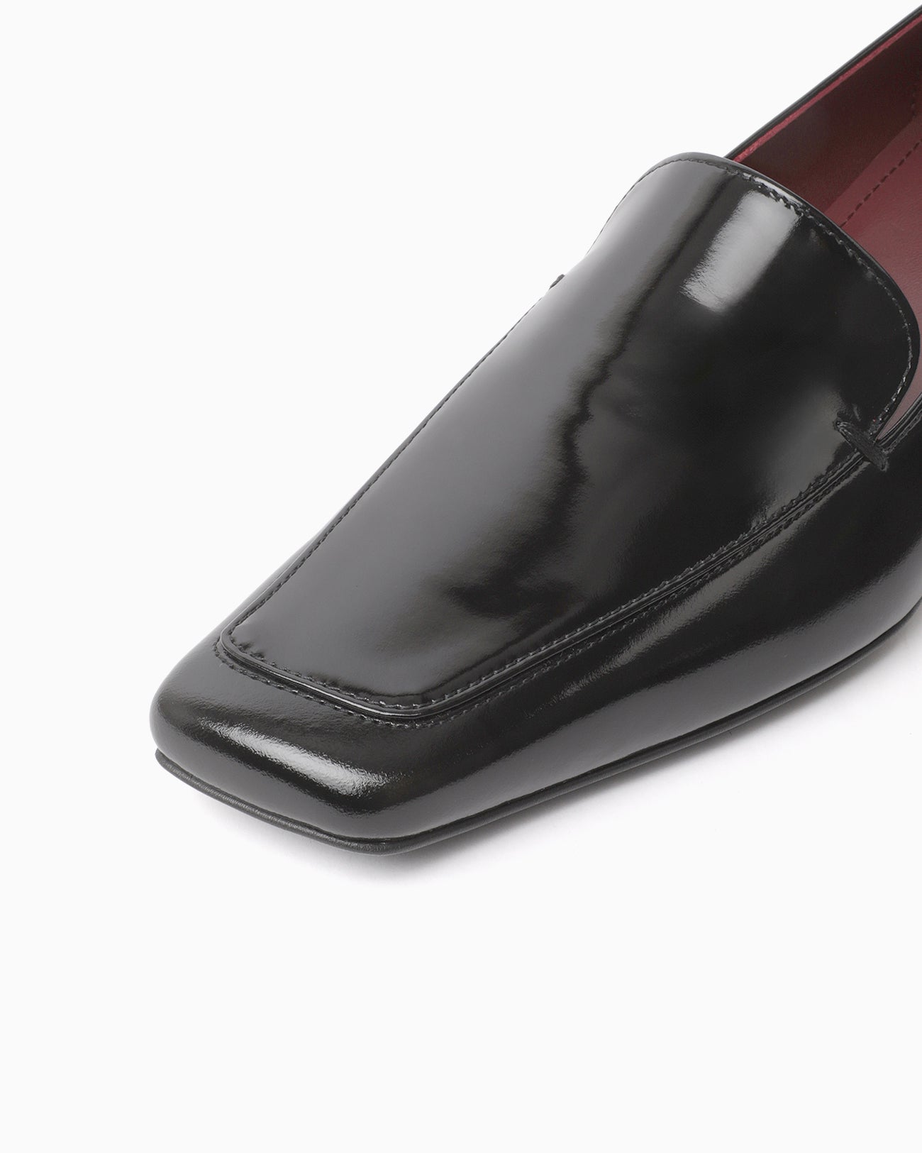 Cowhide Leather Loafers - black