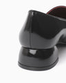 Cowhide Leather Loafers - black