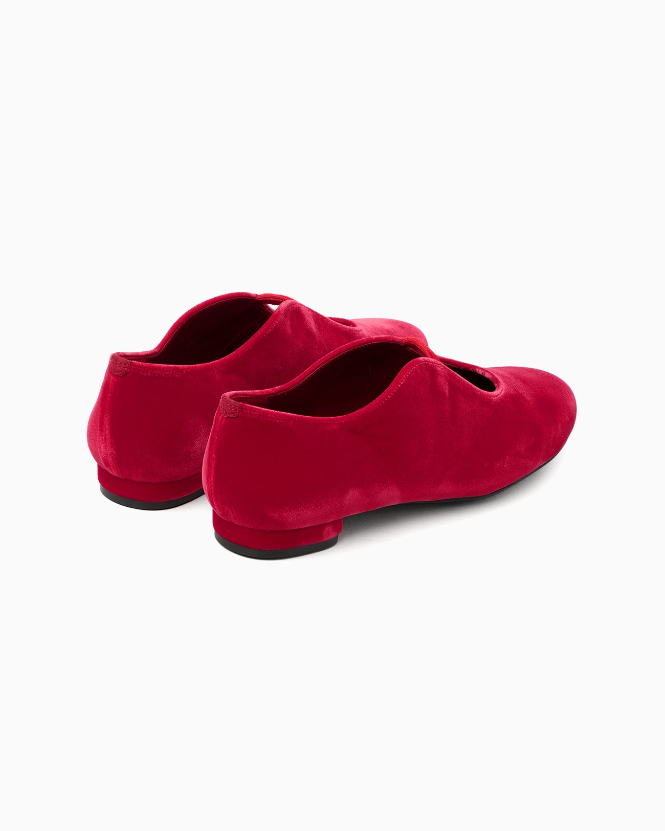 Velvet Ballet Shoes - red