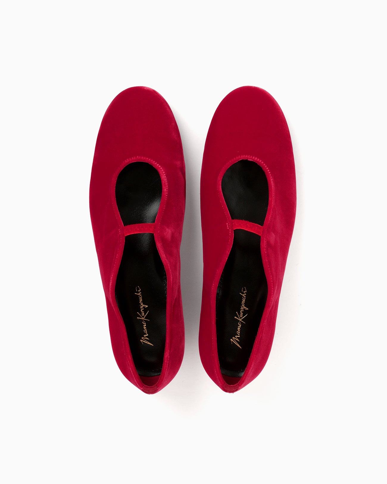 Velvet Ballet Shoes - red
