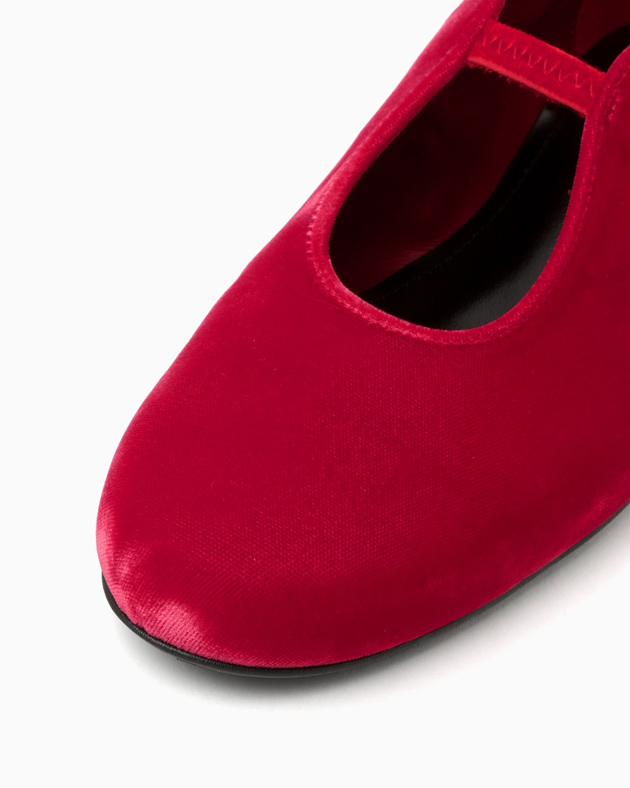 Velvet Ballet Shoes - red