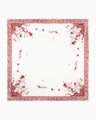 Hand Printed Silk Scarf - red