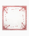 Hand Printed Silk Scarf - red