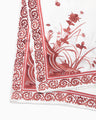 Hand Printed Silk Scarf - red