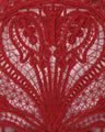 Cording Embroidery Demi Lune Handbag - red