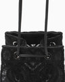 Cording Embroidery Bucket Bag - black