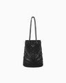 Cording Embroidery Bucket Bag - black