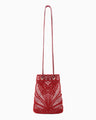 Cording Embroidery Bucket Bag - red