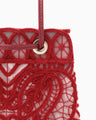 Cording Embroidery Bucket Bag - red