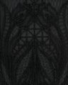 Cording Embroidery Round Tote Bag - black