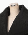 Floral Jacquard Rounded Down Jacket - black