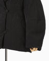 Floral Jacquard Rounded Down Jacket - black