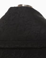 Floral Jacquard Rounded Down Jacket - black
